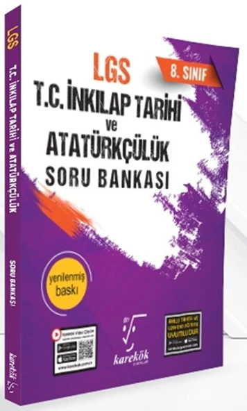 8.Sınıf LGS T.C. İnkılap Tarihi ve Atatürkçülük Soru Bankası Karekök Yayınları ürün görseli 1