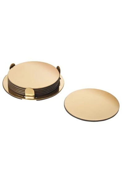 IKEA Glattıs 6 Adet Pirinç Rengi Bardak Altlığı 8.5 Cm ürün görseli 1