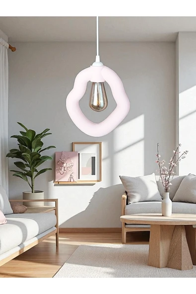 Bohem Beton Görünümlü Modern Minimalist Avize Ayarlı E27 Duy Salon Mutfak Yatak Odası Ofis Kafe ürün görseli 1