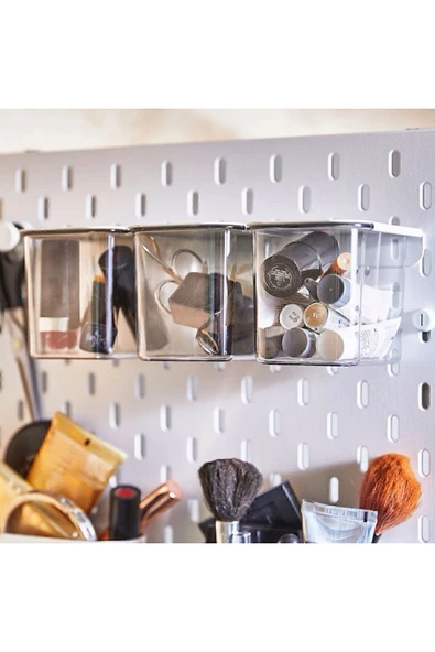 IKEA 3 Lü Set Çok Amaçlı Pano Parçası Kapaklı Şeffaf Kutu ürün görseli 1