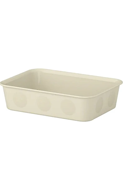 IKEA Küçük Boy Bej 15x20x5 Cm Kutu Organızer Düzenleyici Masaüstü Çekmece Içi Saklama Kutusu ürün görseli 1