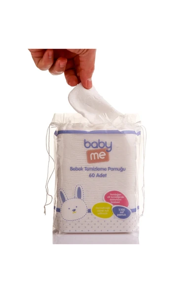 Baby&Me Baby Me Bebek Temizleme Pamuğu 60 Adet ürün görseli 1