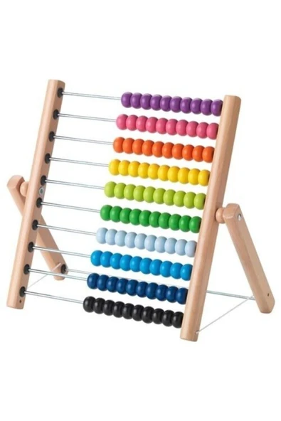 IKEA Abaküs Ahşap Oyuncak Sayı Oyunu Genişlik: 39 Cm Yükseklik: 33 Cm Masif Kayın Ağacı ürün görseli 1