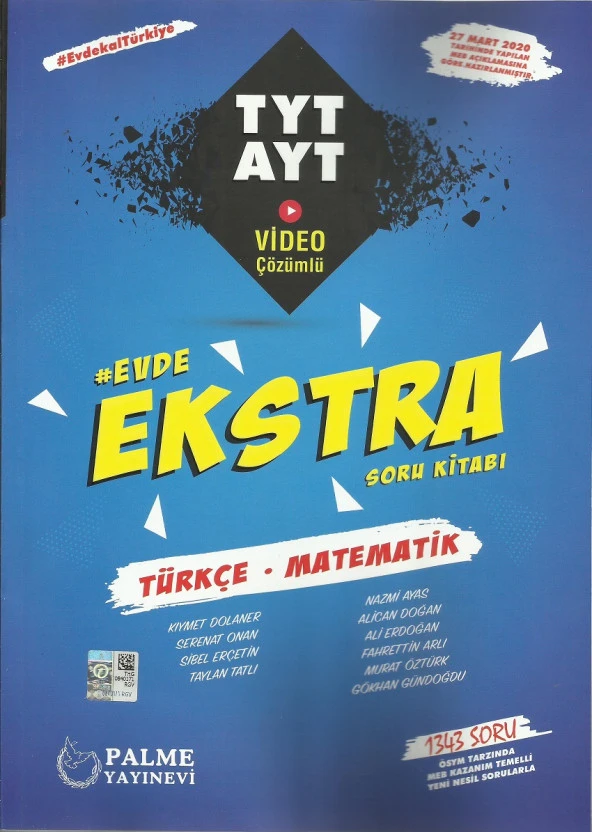 PALME TYT&AYT EVDE EKSTRA TÜRKÇE-MATEMATİK ürün görseli 1