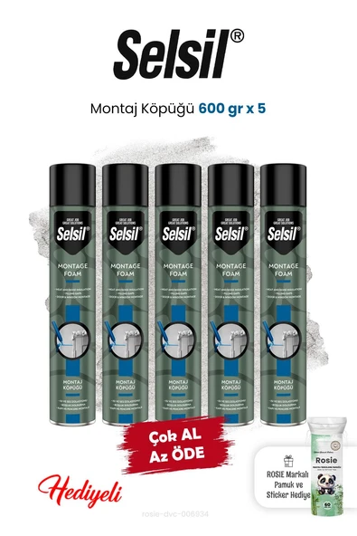 5 x 600 gr Montaj Köpüğü ve Rosie ürün görseli 1