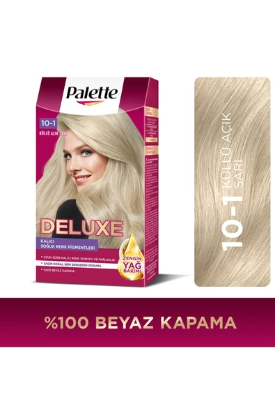 Palette Deluxe 10-1 Küllü Açık Sarı Zengin Yağ Bakımı Kit Saç Boyası Bakım Maskesi ürün görseli 1
