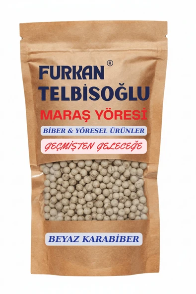 Beyaz Karabiber (Elenmiş,İri Taneli,Katkısız ) 50GR Maraş Yöresi ürün görseli 1