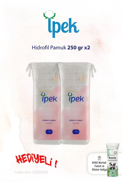 İpek Hidrofil Pamuk 250 gr x2 ve Rosie ürün görseli 1