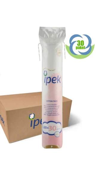 İpek Makyaj Temizleme Pamuğu Yuvarlak 120+30 30 Paket ürün görseli 1