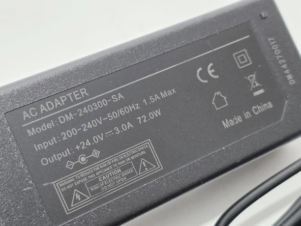 Cam Silme Robotu Adaptörü 24V 3A DM-240300-SA - Resim 3