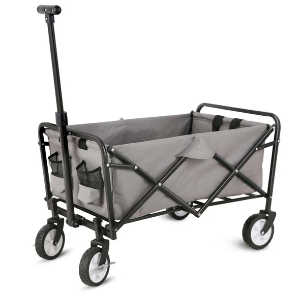 Lex YW54259 Katlanabilir Tekerlekli Kamp Plaj Taşıma Arabası Gri 75x46x88cm ürün görseli 1