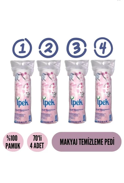 İpek Pamuk Makyaj Temizleme Pedi 70'li (4 ADET) ürün görseli 1