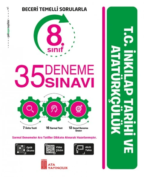 8. Sınıf TC İnkılap Tarihi ve Atatürkçülük Beceri Temelli Sorularla 35 Deneme Ata Yayıncılık ürün görseli 1