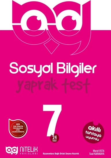 NİTELİK 7.SINIF SOSYAL BİLGİLER YAPRAK TEST ürün görseli 1