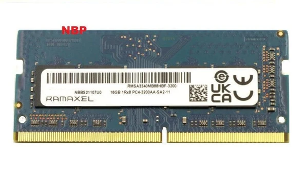 Ramaxel RMSA3340MB88HBF-3200 16GB DDR4 Notebook Bellek (2EL) ürün görseli 1