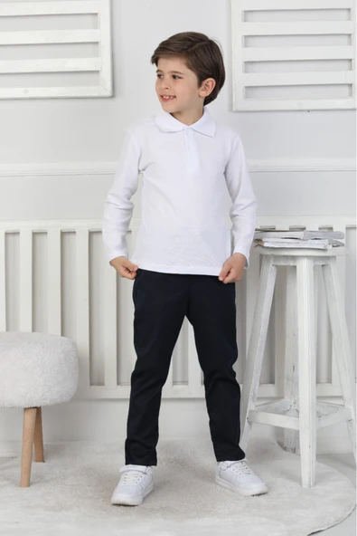 Erkek Çocuk T-Shirt - Okul Tarz- Uzun Kol 5-17 Yaş 12497 ürün görseli 1