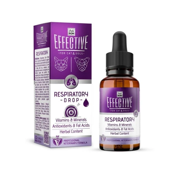 Delibon Effective Kedi Ve Köpek Takviye Solunum Sistem Sağlığı 50 ML ürün görseli 1