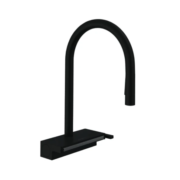 Hansgrohe Aquno Select M81 Tek kollu eviye Bataryası 170, çekilebilir el Duşu, 3jet, sBox Satin Siyah ürün görseli 1
