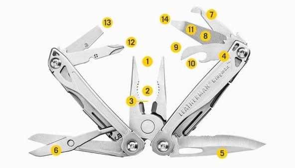 Leatherman Wingman Penseli Multitool 14F Gümüş - Resim 6