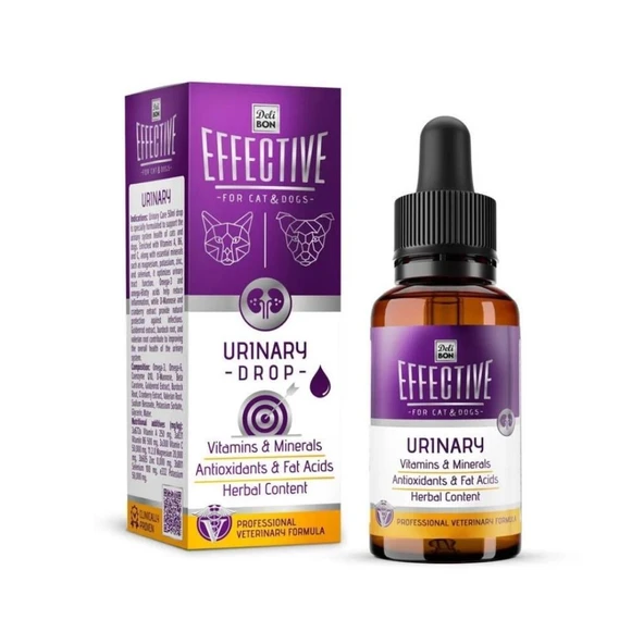 Delibon Effective Kedi Ve Köpek Takviye Üriner Sistem Sağlığı 50 ML ürün görseli 1
