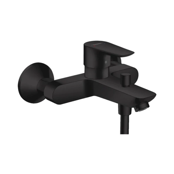 Hansgrohe Talis E Tek Kollu Banyo Bataryası Aplike Satin Siyah ürün görseli 1
