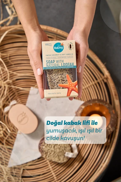 Balmy Doğal Kabak Lifli Sabun coconut vanılla ürün görseli 1
