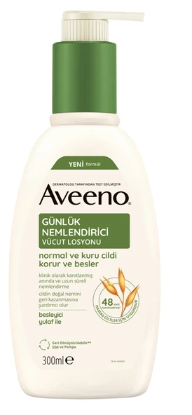 AVEENO Günlük Nemlendirici Vücut Losyonu Besleyici Yulaflı 300 ml ürün görseli 1