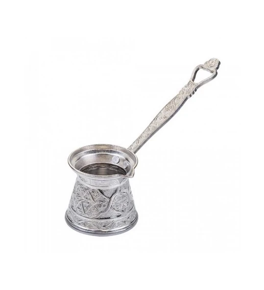 Zamak Döküm Gümüş Renk Cezve ürün görseli 1