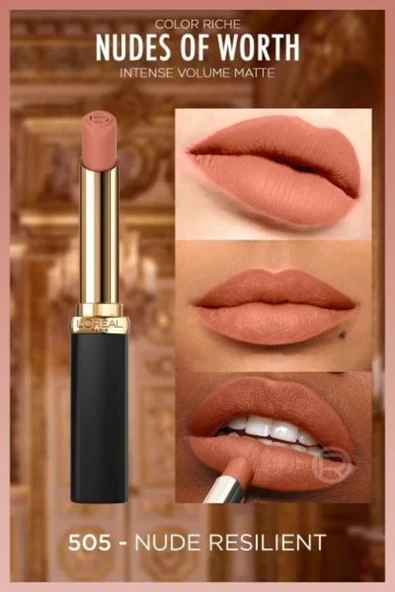 L'Oreal Paris Color Riche İntense Volume Matte Ruj - Nude Resilient 505 ürün görseli 1