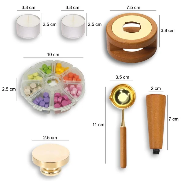Sanat Temalı Mum Mührü Seti Sarı 2 - Resim 2
