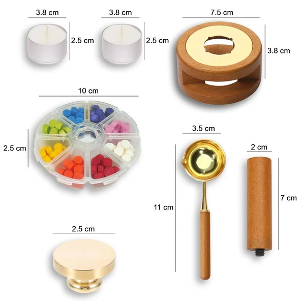 Sanat Temalı Mum Mührü Seti Sarı 1 - Resim 2