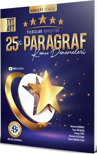 Yıldızlar Yarışıyor TYT AYT Paragraf 25 li Konu Denemeleri ürün görseli 1