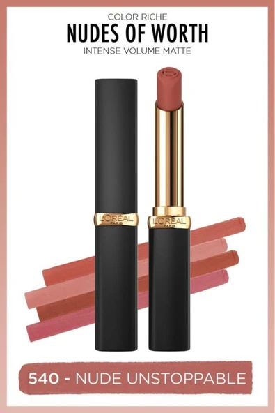 L'Oreal Paris Color Riche İntense Volume Matte Ruj - Nude Unstoppable 540 ürün görseli 1