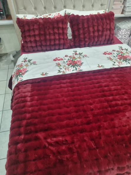TAVŞANTÜYÜ YATAK ÖRTÜSÜ - Resim 4