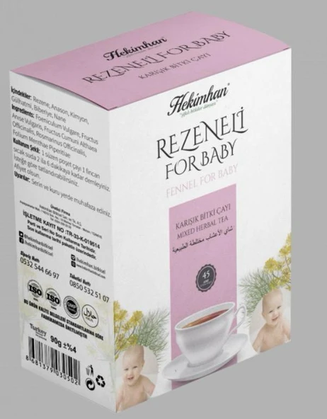 Hekimhan Rezeneli For Baby Çay 45 Süzen Poşet ürün görseli 1