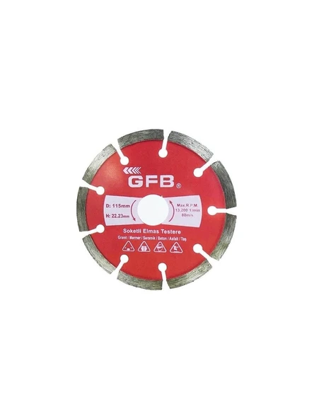 Gfb Soketli Elmas Beton Mermer Kesici 115 MM-2388 ürün görseli 1
