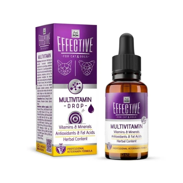 Delibon Effective Kedi Ve Köpek Takviye Multivitamin 50 ML ürün görseli 1