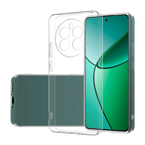 Realme 12 4G Kılıf İnce ve Esnek Şeffaf Süper Silikon ürün görseli 1
