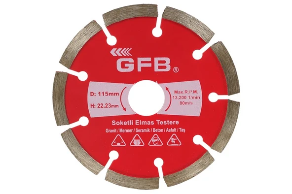 Gfb 2390 Beton-mermer-granit Kesici 230 Mm Soketli Elmas Testere ürün görseli 1
