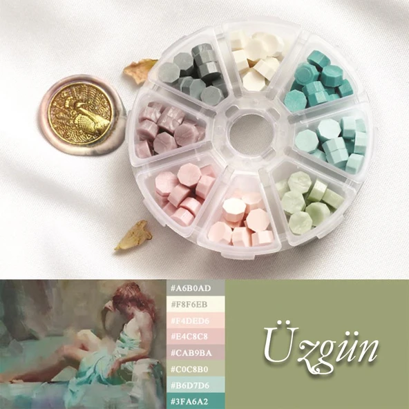 Sanat Temalı Mum Mührü Seti Siyah 2 - Resim 7