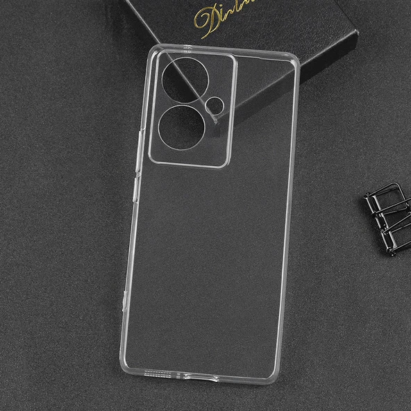 Realme Note 60 Kılıf İnce ve Esnek Şeffaf Süper Silikon - Resim 6