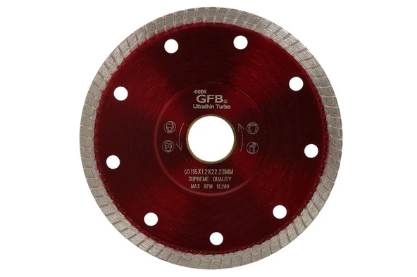 Gfb 2391 Hassas İnce 115x1,2mm Turbo Elmas Seramik Fayans Kesici ürün görseli 1