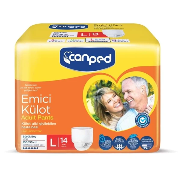 Canped Emici Külot Pants Yetişkin Bezi L - Büyük - Large 14 Adet Ekonomik Pk ürün görseli 1