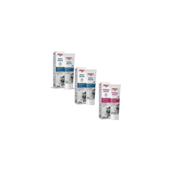 3'lü Set: 2 Adet Malt Paste ve 1 Adet Sterile Paste Kısırlaştırılmış Kedi Macunu (3 x 100G) ürün görseli 1