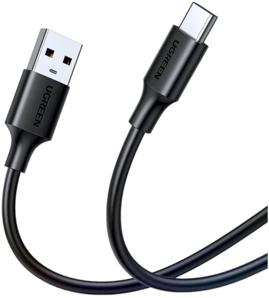 UGREEN 60117 US287 QC 3.0 Hızlı Şarj USB-A to USB-C Hızlı Şarj Kablosu Siyah 1.5metre ürün görseli 1