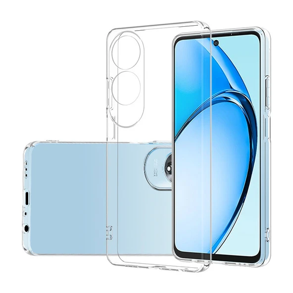 Oppo A60 Kılıf İnce ve Esnek Şeffaf Süper Silikon ürün görseli 1
