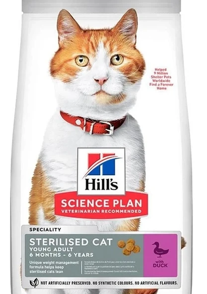 Hill’s Sterilised Duck Ördekli Kısırlaştırılmış Kedi Maması 1.5 Kg ürün görseli 1