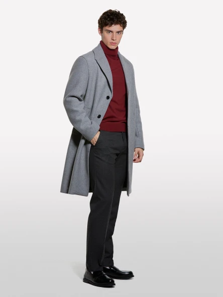 Sisley   Viskoz Karışımlı Logo Detaylı Özel Dikim Chino Pantolon Erkek Siyah Pantolon - 325A4SDDSF05K ürün görseli 1