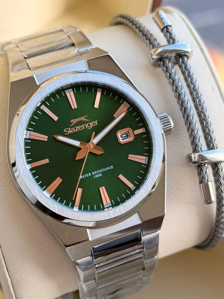 Slazenger Damatlık Ve Takım Elbiye Özel Çelik Kordon 10 Atm Suya Dayanıklı Erkek Kol Saati L2610.370 ürün görseli 1