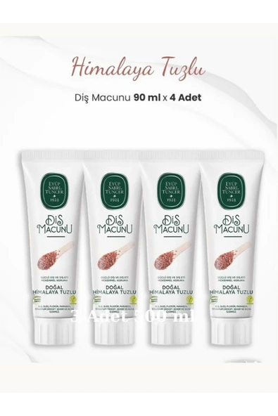 Eyüp Sabri Tuncer Diş Macunu 90 Ml - Doğal Himalaya Tuzlu X 4 Adet ürün görseli 1